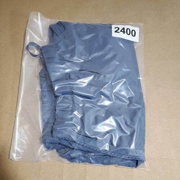 adidas Shorts Womens Large Blue Mesh Running Training Elastic Waist Drawstring - Picture 9 of 9